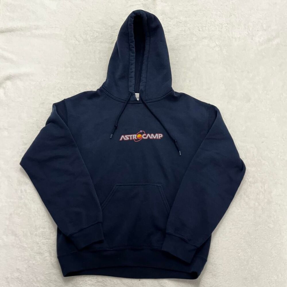 Gildan Men's Navy and Blue Hoodie